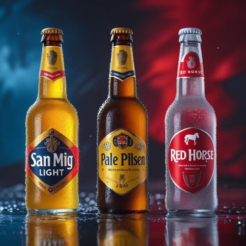 Beer San Mig Light, Pale Pilsen, Red Horse_