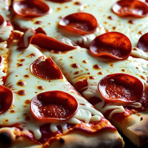 Loaded with pepperoni slices and mozzarella cheese.​