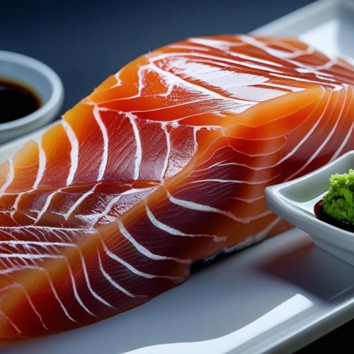 Salmon Sashimi
Superior-grade fresh salmon cut by hand, served with soy sauce and wasabi.